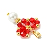 Shell Pearl Beads Glass Pendants PALLOY-MZ00432-02-4