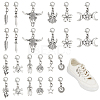 24Pcs 12 Styles Alloy Shoes Charms HJEW-DR00099-1
