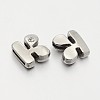 Letter Slider Beads for Watch Band Bracelet Making ALRI-O012-K-NR-1