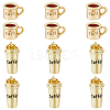 DICOSMETIC 12Pcs 2 Style Brass Charms KK-DC0002-41-1