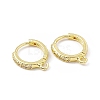 Brass Micro Pave Cubic Zirconia Hoop Earring Findings KK-P224-03G-1