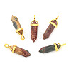 Natural Polychrome Jasper/Picasso Stone/Picasso Jasper Bullet Double Terminated Pointed Pendants LS-G-G902-B26-3