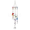 Glass & Stainless Steel Round & Teardrop & Octagonal Beads Hanging Suncatchers HJEW-JM04536-2