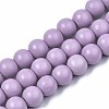 Painted Natural Wood Beads Strands WOOD-S053-54G-1