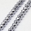 Electroplate Non-magnetic Synthetic Hematite Beads Strands G-J160-A-01-3