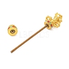 Brass Screw Peg Bails KK-NH0008-08G-2