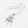 Alloy Pendant Necklaces NJEW-JN01792-2