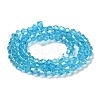 Transparent Electroplate Glass Beads Strands EGLA-A039-T4mm-B19-2