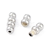 Anti-Tarnish Rhodium Plated 925 Sterling Silver Screw Clasps STER-K173-04P-2