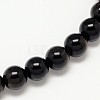 Grade AA Natural Golden Sheen Obsidian Round Beads Strands G-L275-01-6mm-1