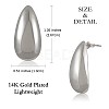 Brass Teardrop Stud Earrings for Women JE1090B-2