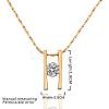 Classic Real 18K Gold Plated Eco-Friendly Tin Alloy Cubic Zirconia Geometric Pendant Necklaces For Women NJEW-BB13848-G-4