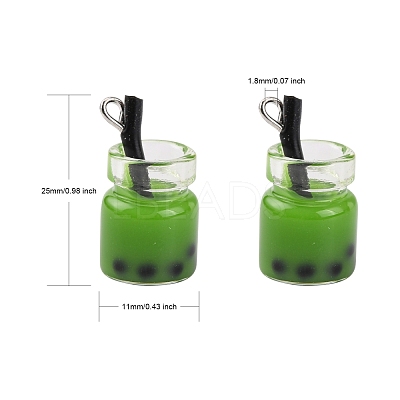 Glass Bottle Pendants CRES-S359-01H-1