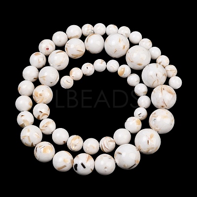 Synthetic Turquoise and Sea Shell Assembled Graduated Beads Strands GG-CBA2AE1-A07-A-1