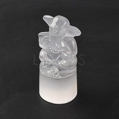 Natural Selenite Figurines DJEW-Q006-01D-1