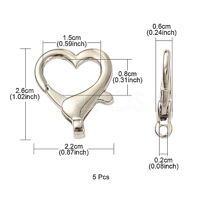 Zinc Alloy Lobster Claw Clasps PALLOY-YW0001-71-1