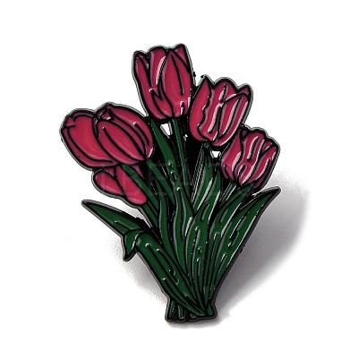 Tulip Flower Enamel Pins JEWB-P050-03E-EB-1