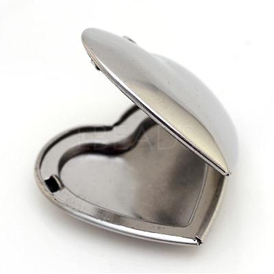 Tarnish Resistant 316 Stainless Steel Photo Locket Pendants STAS-S046-09-1
