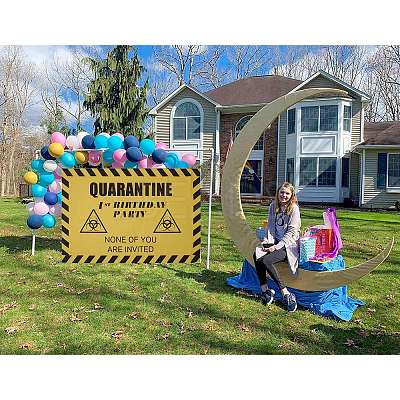 2020 Quarantine Birthday Decorations AJEW-GF0001-64B-1