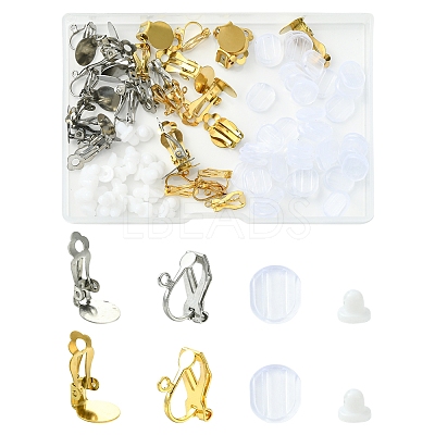 304 Stainless Steel Clip-on Earring Findings STAS-FS0001-59-1