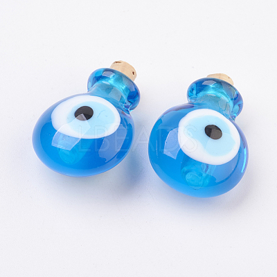Handmade Lampwork Perfume Bottle Pendants LAMP-P044-H03-1