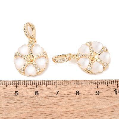 Brass Micro Pave Cubic Zirconia Peg Bails KK-A279-20G-1