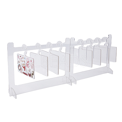 Transparent Acrylic Mini Photocard Hanger Rack ODIS-WH0002-47-1