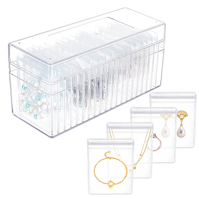 Transparent Acrylic Jewelry Storage Box Sets CON-WH0110-007A-1