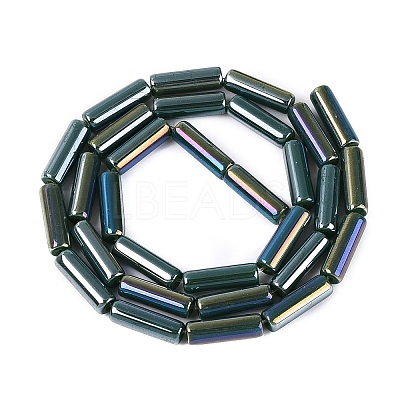 Electroplate Opaque Glass Beads Strands X-EGLA-Q132-02A-B01-1