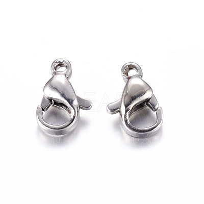 Non-Tarnish 304 Stainless Steel Lobster Claw Clasps STAS-AB09-1