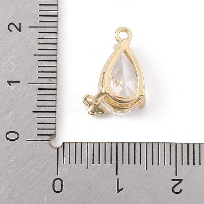 Brass Micro Pave Cubic Zirconia Pendants KK-K371-40A-G-1