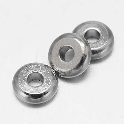 Flat Round Brass Spacer Beads KK-L106A-01P-1