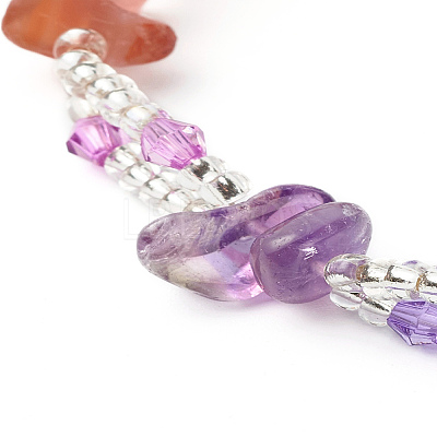 Glass Round Seed Beads Multi-strand Bracelet for Teen Girl Women X1-BJEW-TA00018-1