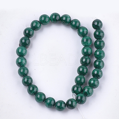 Natural Malachite Beads Strands X-G-S333-6mm-028-1