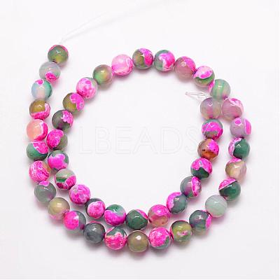 Natural Fire Crackle Agate Bead Strands G-K166-06F-8mm-12-1