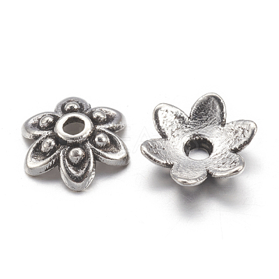 Tibetan Style Alloy Bead Caps X-LF0626Y-1