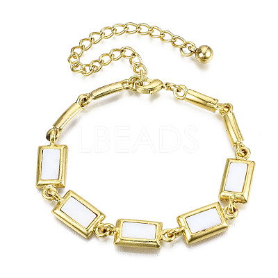 Electroplated Alloy Link Bracelets BJEW-T012-004-RS-1