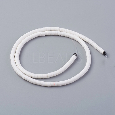 Flat Round Handmade Polymer Clay Bead Spacers CLAY-R067-3.0mm-17-1