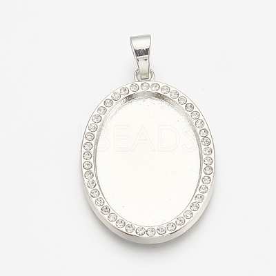 Alloy Pendant Cabochon Settings X-PALLOY-S108-03P-1