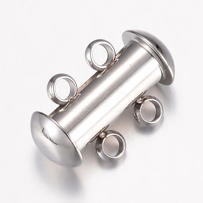 Tarnish Resistant 304 Stainless Steel Slide Lock Clasps LS-STAS-G071-51P-1