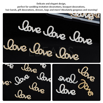 40Pcs 2 Colors Alloy Rhinestone Cabochons FIND-FH0010-89-1