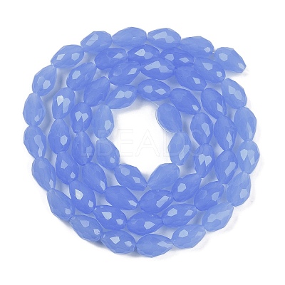 Electroplate Imitation Jade Glass Beads Strands EGLA-N013-J10mm-D06-1