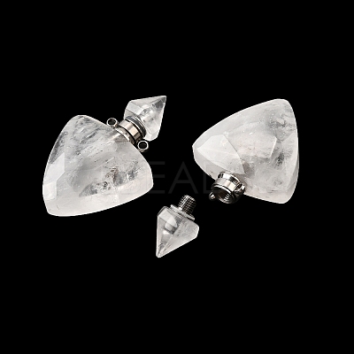 Natural Mixed Stone Perfume Bottle Pendants G-L623-10P-1