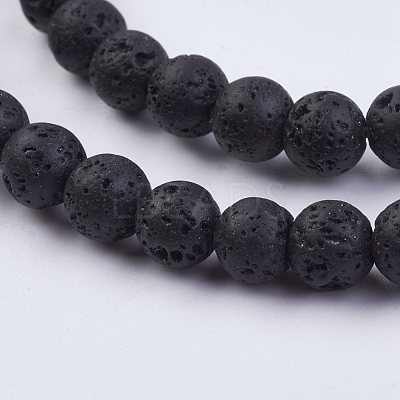 Natural Lava Rock Beads Strands G-F436-6mm-1