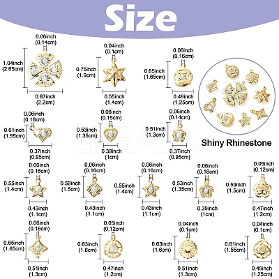 150Pcs 15 Styles Rack Plating Iron Pendants IFIN-YW0003-54-1
