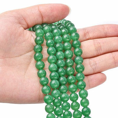 Natural White Jade Bead Strands X-G-R165-8mm-14-1