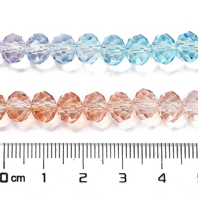 Transparent Painted Glass Beads Strands DGLA-A034-T6mm-A19-1
