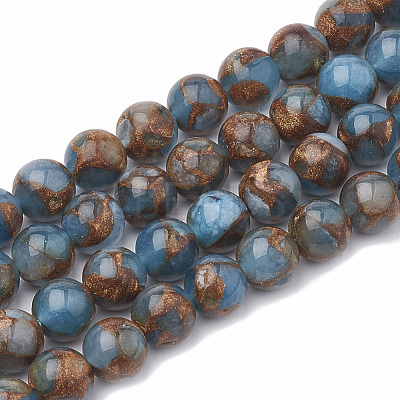 Natural Chalcedony Beads Strands G-S333-8mm-014C-1