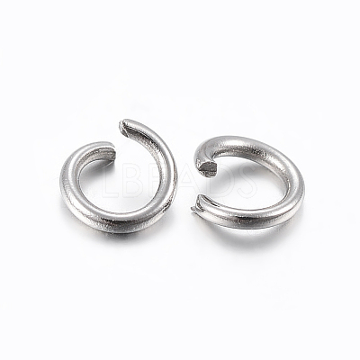 Tarnish Resistant 304 Stainless Steel Open Jump Rings X-STAS-H437-4x0.6mm-1
