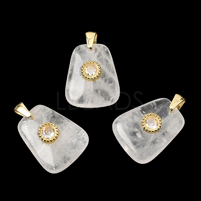 Natural Quartz Crystal Pendants G-C282-03G-1